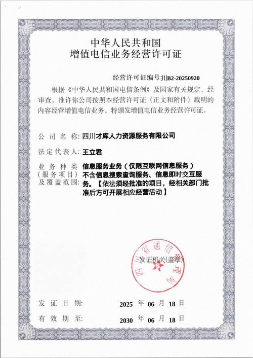 喜讯丨才库人力获批增值电信业务经营许可证